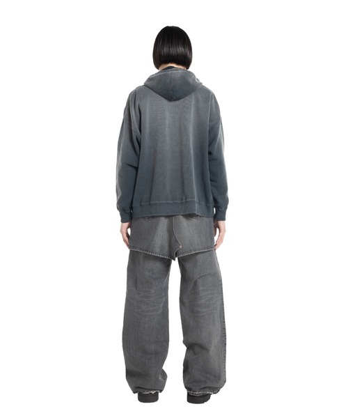 DAIRIKU(ダイリク)の「5-Zip Vintage Dyed Hoodie(パーカー・メンズ・ブラック/アクア・L)」の5枚目の写真