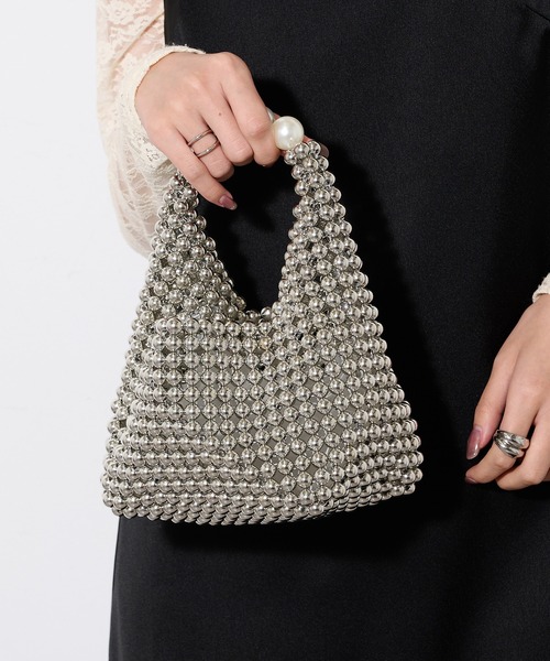 ゆきこ　　　美品　メタルビーズバック　2WAY ゆきこ 美品 メタルビーズバック 2WAY ゆきこ 美品 メタルビーズバック