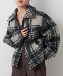 COLONY 2139 | フェイクリングウールチェックZIPブルゾン(ブルゾン)