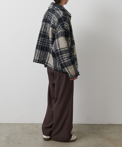 COLONY 2139（コロニートゥーワンスリーナイン）の「フェイクリングウールチェックZIPブルゾン（ブルゾン・レディース・モカ/ネイビー/ブラック・FREE）」の22枚目の写真