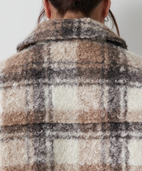 COLONY 2139（コロニートゥーワンスリーナイン）の「フェイクリングウールチェックZIPブルゾン（ブルゾン・レディース・モカ/ネイビー/ブラック・FREE）」の13枚目の写真