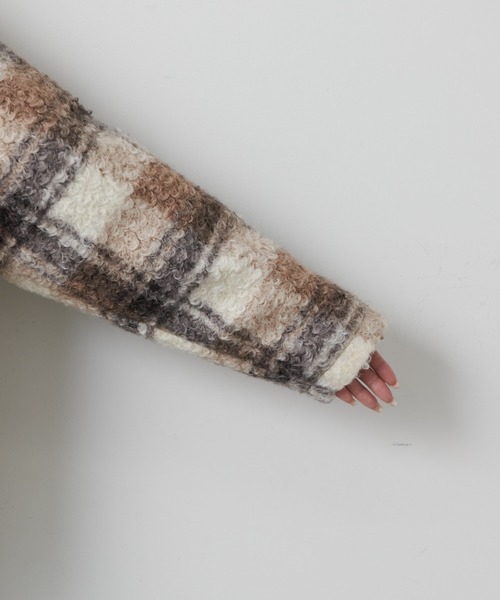 COLONY 2139（コロニートゥーワンスリーナイン）の「フェイクリングウールチェックZIPブルゾン（ブルゾン・レディース・モカ/ネイビー/ブラック・FREE）」の15枚目の写真