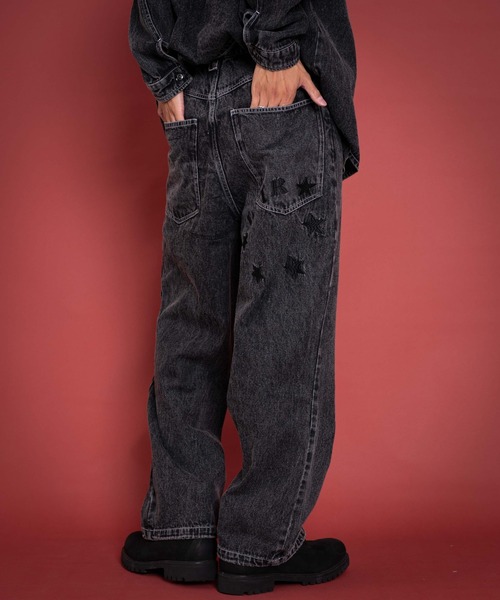 LTR DEPTH（レイターデプス）の「LTR DEPTH/【25年秋冬新作】グラフィックデニムパンツ（デニムパンツ・メンズ・コバルトブルー/ブラック系3・MEDIUM/LARGE）」の2枚目の写真