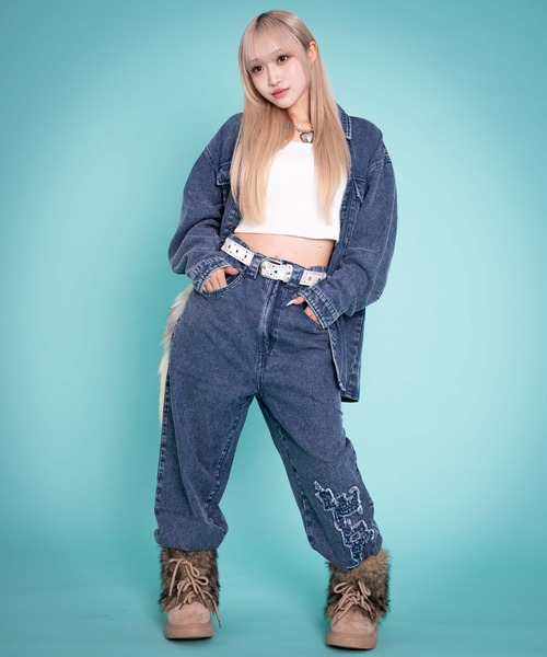 LTR DEPTH（レイターデプス）の「LTR DEPTH/【25年秋冬新作】グラフィックデニムパンツ（デニムパンツ・メンズ・コバルトブルー/ブラック系3・MEDIUM/LARGE）」の20枚目の写真