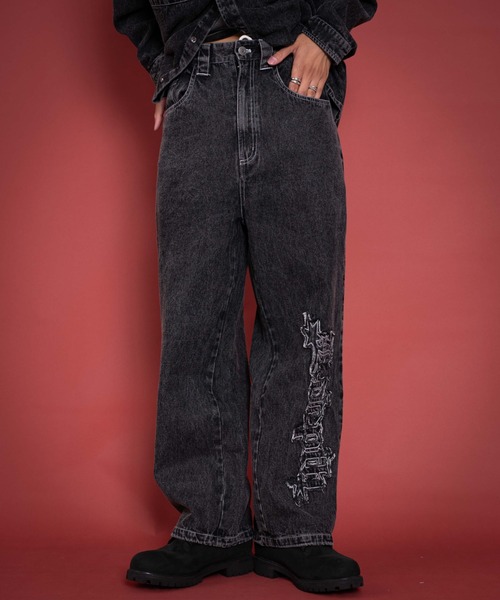 LTR DEPTH（レイターデプス）の「LTR DEPTH/【25年秋冬新作】グラフィックデニムパンツ（デニムパンツ・メンズ・コバルトブルー/ブラック系3・MEDIUM/LARGE）」の12枚目の写真
