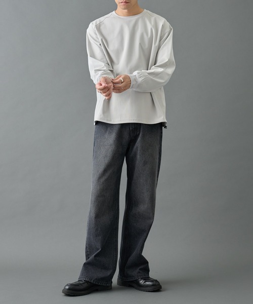 COLONY 2139（コロニートゥーワンスリーナイン）の「グリッドストレッチプルオーバー（Tシャツ/カットソー・メンズ・チャコールグレー/ブラック/ライトグレー・MEDIUM/LARGE）」の4枚目の写真