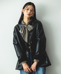 【新品・送料込み】　Didot.showroom ボア裏起毛 レザーブルゾン 新品・送料込み】 Didot.showroom ボア裏起毛 レザーブルゾン Didot