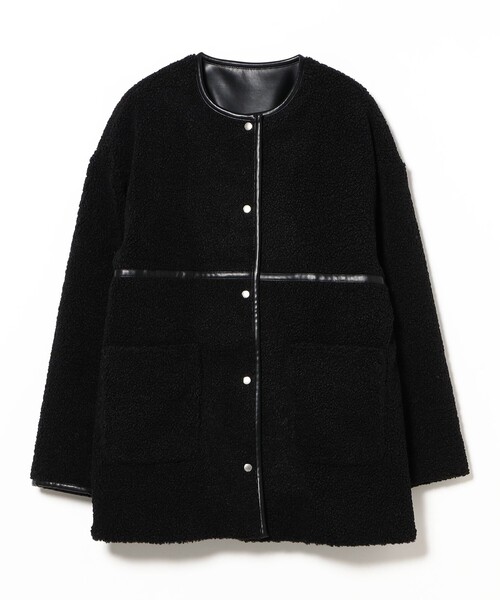 B:MING by BEAMS(ビーミングバイビームス)の「フェイク レザー × ボア リバーシブル ブルゾン(ブルゾン・レディース・ブラック/ブラウン・SMALL/MEDIUM)」の13枚目の写真