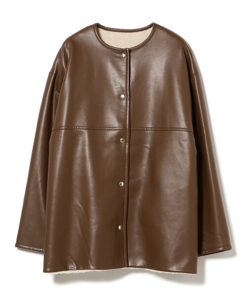 B:MING by BEAMS(ビーミングバイビームス)の「フェイク レザー × ボア リバーシブル ブルゾン(ブルゾン・レディース・ブラック/ブラウン・SMALL/MEDIUM)」の16枚目の写真