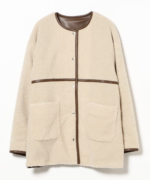 B:MING by BEAMS(ビーミングバイビームス)の「フェイク レザー × ボア リバーシブル ブルゾン(ブルゾン・レディース・ブラック/ブラウン・SMALL/MEDIUM)」の21枚目の写真