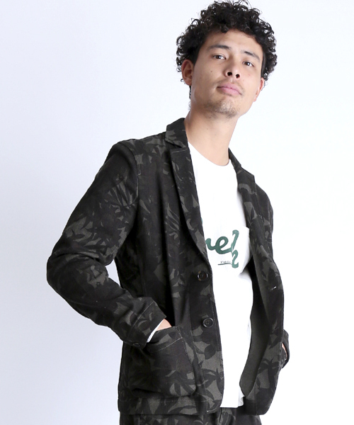 Denime(ドゥニーム)の「綿麻アロハテーラードJKT(テーラードジャケット・メンズ・カーキ/ネイビー・X-LARGE/LARGE/MEDIUM)」の6枚目の写真