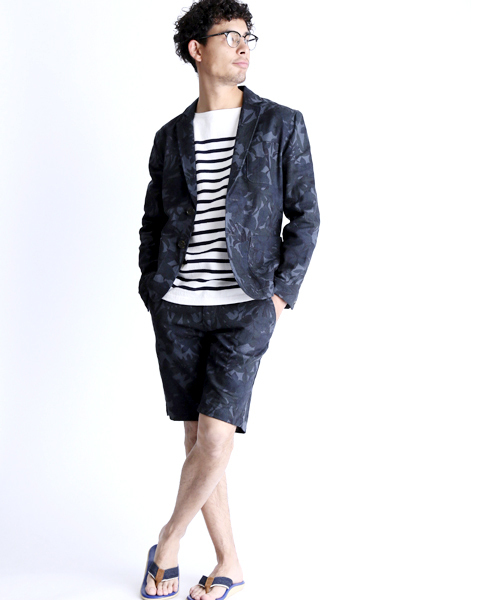 Denime(ドゥニーム)の「綿麻アロハテーラードJKT(テーラードジャケット・メンズ・カーキ/ネイビー・X-LARGE/LARGE/MEDIUM)」の9枚目の写真