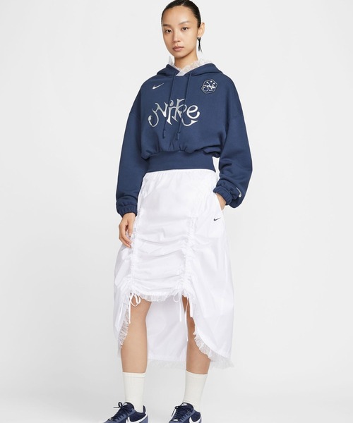 NIKE(ナイキ)の「NIKE AS W NSW OS FLC CROP PO HDY GC / ナイキ ウィメンズ NSW OS クロップ フリース プルオーバー L/S フーディ 【SP】(パーカー・レディース・ホワイト/ネイビー・S/L/M)」の19枚目の写真