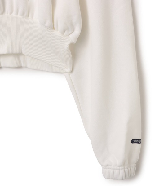 NIKE(ナイキ)の「NIKE AS W NSW OS FLC CROP PO HDY GC / ナイキ ウィメンズ NSW OS クロップ フリース プルオーバー L/S フーディ 【SP】(パーカー・レディース・ホワイト/ネイビー・S/L/M)」の6枚目の写真