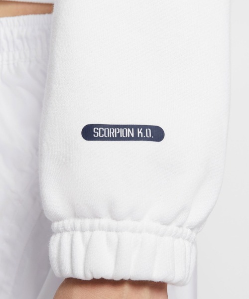 NIKE(ナイキ)の「NIKE AS W NSW OS FLC CROP PO HDY GC / ナイキ ウィメンズ NSW OS クロップ フリース プルオーバー L/S フーディ 【SP】(パーカー・レディース・ホワイト/ネイビー・S/L/M)」の7枚目の写真