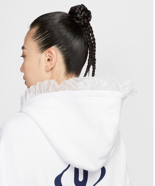 NIKE(ナイキ)の「NIKE AS W NSW OS FLC CROP PO HDY GC / ナイキ ウィメンズ NSW OS クロップ フリース プルオーバー L/S フーディ 【SP】(パーカー・レディース・ホワイト/ネイビー・S/L/M)」の9枚目の写真