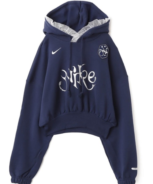 NIKE(ナイキ)の「NIKE AS W NSW OS FLC CROP PO HDY GC / ナイキ ウィメンズ NSW OS クロップ フリース プルオーバー L/S フーディ 【SP】(パーカー・レディース・ホワイト/ネイビー・S/L/M)」の12枚目の写真