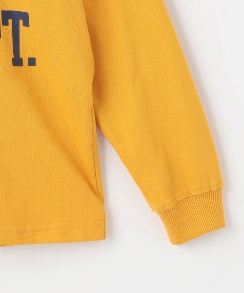 GLAZOS（グラソス）の「【SKIT0LY】【プチプラ】フロントカレッジロゴ長袖Tシャツ（Tシャツ/カットソー・キッズ・イエロー/ブラック/ブルー/ブラウン/ホワイト/グリーン/ネイビー/オレンジ・130cm/110cm/100cm/140cm/120cm）」の12枚目の写真