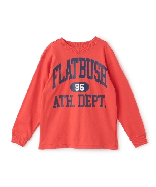 GLAZOS（グラソス）の「【SKIT0LY】【プチプラ】フロントカレッジロゴ長袖Tシャツ（Tシャツ/カットソー・キッズ・イエロー/ブラック/ブルー/ブラウン/ホワイト/グリーン/ネイビー/オレンジ・130cm/110cm/100cm/140cm/120cm）」の16枚目の写真