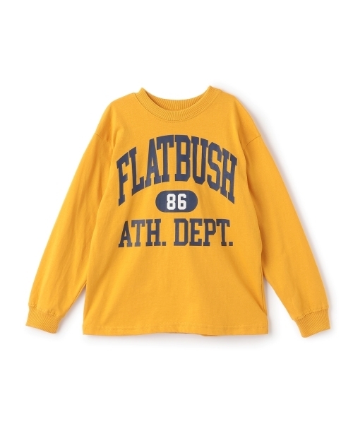 GLAZOS（グラソス）の「【SKIT0LY】【プチプラ】フロントカレッジロゴ長袖Tシャツ（Tシャツ/カットソー・キッズ・イエロー/ブラック/ブルー/ブラウン/ホワイト/グリーン/ネイビー/オレンジ・130cm/110cm/100cm/140cm/120cm）」の17枚目の写真