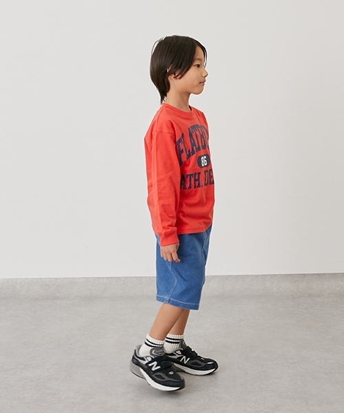 GLAZOS(グラソス)の「【SKIT0LY】【プチプラ】フロントカレッジロゴ長袖Tシャツ(Tシャツ/カットソー・キッズ・イエロー/ブラック/ブルー/ブラウン/ホワイト/グリーン/ネイビー/オレンジ・130cm/110cm/100cm/140cm/120cm)」の12枚目の写真