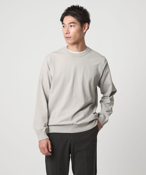 コットン ポリエステル クルーネック ニット（ニット/セーター