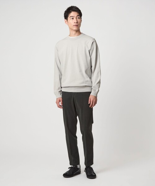 green label relaxing（グリーンレーベルリラクシング）の「コットン ポリエステル クルーネック ニット（ニット/セーター・メンズ・パープル/グレー系/ダークグレー・XL/L/M/S）」の4枚目の写真