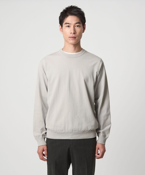 green label relaxing（グリーンレーベルリラクシング）の「コットン ポリエステル クルーネック ニット（ニット/セーター・メンズ・パープル/グレー系/ダークグレー・XL/L/M/S）」の7枚目の写真