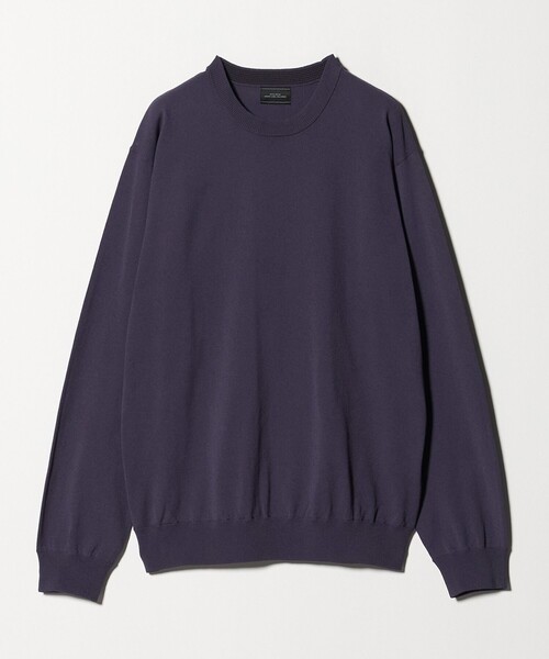 green label relaxing（グリーンレーベルリラクシング）の「コットン ポリエステル クルーネック ニット（ニット/セーター・メンズ・パープル/グレー系/ダークグレー・XL/L/M/S）」の10枚目の写真