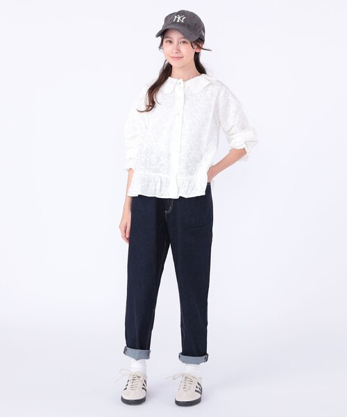 SHIPS(シップス)の「SHIPS KIDS:140~150cm /刺繍 フリルカラー ブラウス(シャツ/ブラウス・キッズ・ライトブルー/ナチュラル・140/150)」の7枚目の写真