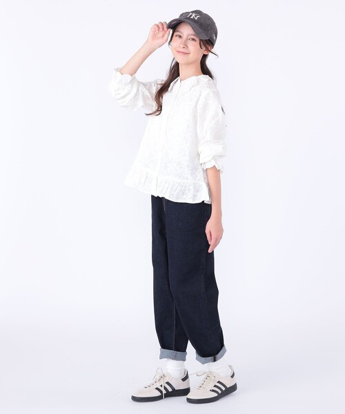 SHIPS(シップス)の「SHIPS KIDS:140~150cm /刺繍 フリルカラー ブラウス(シャツ/ブラウス・キッズ・ライトブルー/ナチュラル・140/150)」の8枚目の写真
