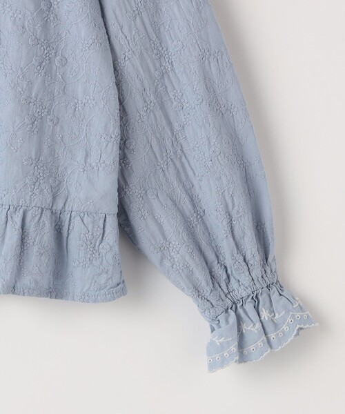 SHIPS(シップス)の「SHIPS KIDS:140~150cm /刺繍 フリルカラー ブラウス(シャツ/ブラウス・キッズ・ライトブルー/ナチュラル・140/150)」の12枚目の写真