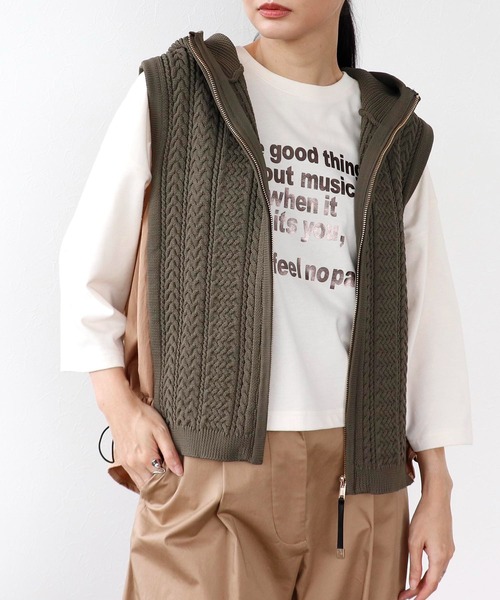 ケーブル布帛ドッキングベスト