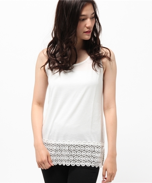 OUTLET(アウトレット)の「【Discoat】前後リバレースタンクA/S(Tシャツ/カットソー・レディース・オフホワイト・MEDIUM)」の9枚目の写真