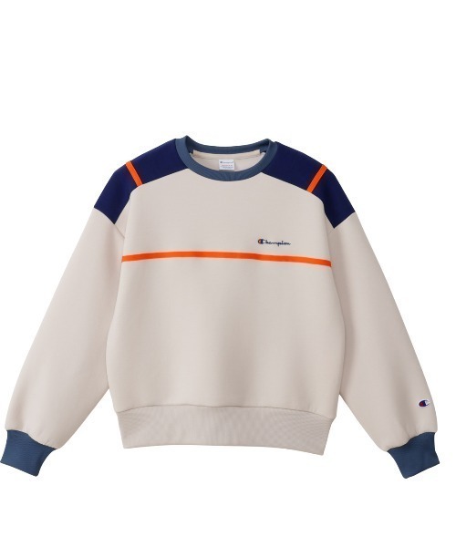 Champion(チャンピオン)の「チャンピオン CREW NECK SWEATSHIRT_(スウェット・レディース・ホワイト/ネイビー・M/L)」の2枚目の写真