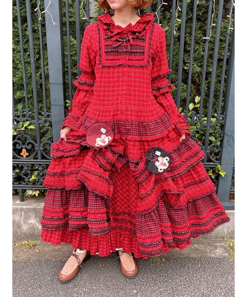 お値下げ！Pink House ホワイトエプロンドレス　 未使用 全開前ボタン ピンクハウス エプロンのおすすめ人気商品一覧 通販 - Yahoo