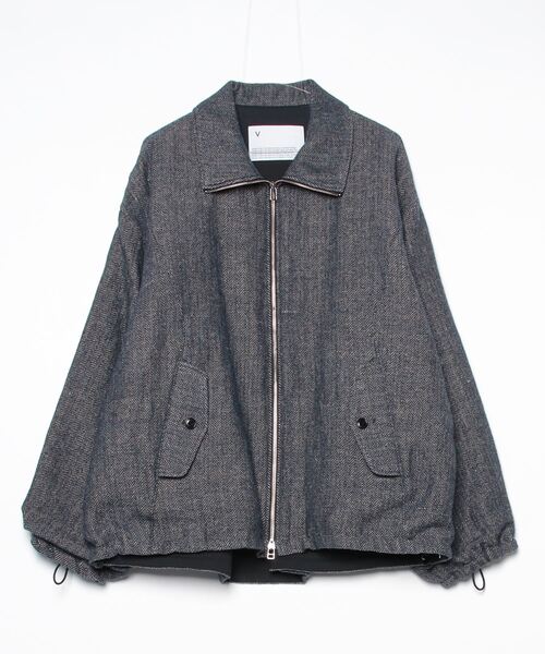 VOAAOV（ヴォアーブ）の「【VOAAOV】 WOOL LINEN HERRING BONE Blouson（ブルゾン・メンズ・グレー/ブラック/ネイビー・1/2/0）」の3枚目の写真
