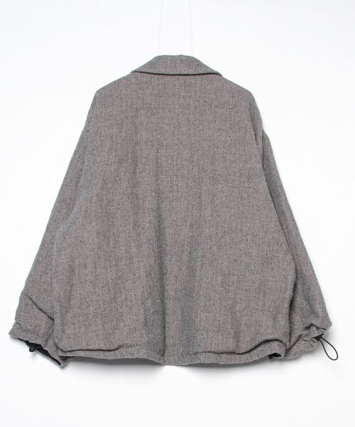 VOAAOV（ヴォアーブ）の「【VOAAOV】 WOOL LINEN HERRING BONE Blouson（ブルゾン・メンズ・グレー/ブラック/ネイビー・1/2/0）」の9枚目の写真