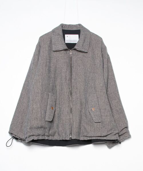 VOAAOV（ヴォアーブ）の「【VOAAOV】 WOOL LINEN HERRING BONE Blouson（ブルゾン・メンズ・グレー/ブラック/ネイビー・1/2/0）」の15枚目の写真