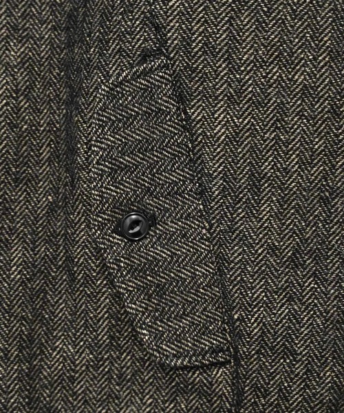 VOAAOV（ヴォアーブ）の「【VOAAOV】 WOOL LINEN HERRING BONE Blouson（ブルゾン・メンズ・グレー/ブラック/ネイビー・1/2/0）」の14枚目の写真