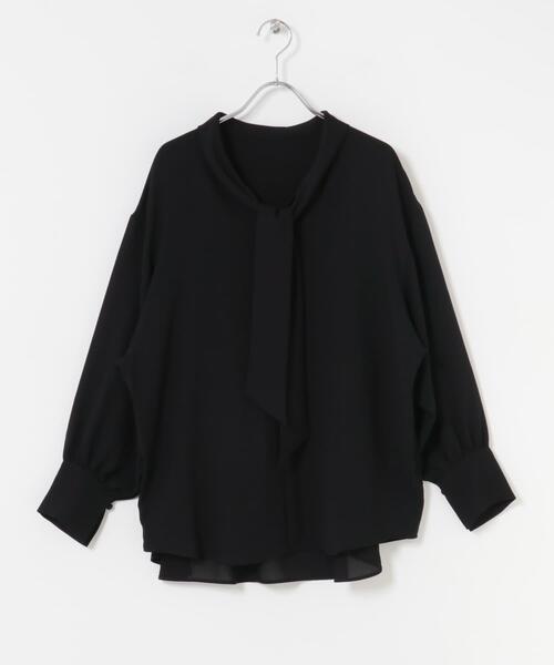 URBAN RESEARCH ROSSO WOMEN(アーバンリサーチ ロッソ)の「ヴィンテージジョーゼットボータイブラウス(シャツ/ブラウス・レディース・オフホワイト/ブラック・FREE)」の2枚目の写真