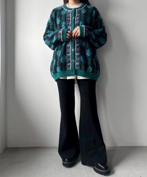 Unitage(ユニテージ)の「ニットフレアパンツ(その他パンツ・レディース・グレー/ブラック・FREE)」の7枚目の写真