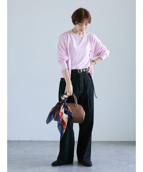 Lugnoncure(ルノンキュール)の「センタープレスストレートデニムパンツ《2025autumn catalog item》(その他パンツ・レディース・ネイビー/ブラック・M/L)」の8枚目の写真