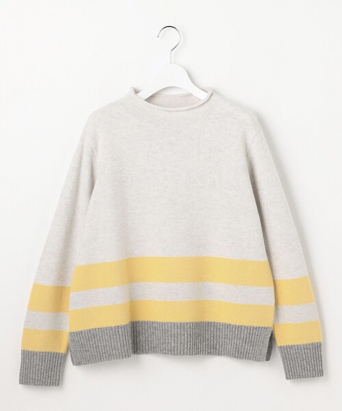 J.PRESS Ladies(J.プレス レディス)の「CAT ブロッキング ニット(ニット/セーター・レディース・シルバー系1/サックスブルー系1/イエロー系1/ピンク系1・SMALL)」の18枚目の写真