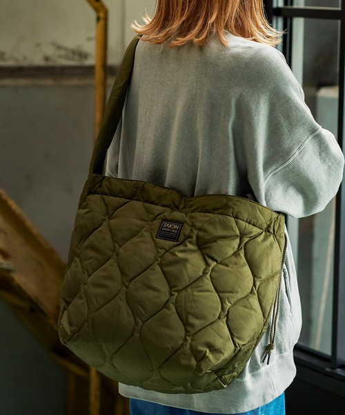 TAION(タイオン)の「TAION MILITARY DOWN SHOULDER BAG TAION-SB01ML-1(ショルダーバッグ・メンズ・タン/ブラック/ダークオリーブ・ONE SIZE)」の8枚目の写真