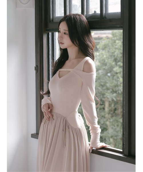 セール】エッジデザインカットロングワンピース（ワンピース）｜Darich