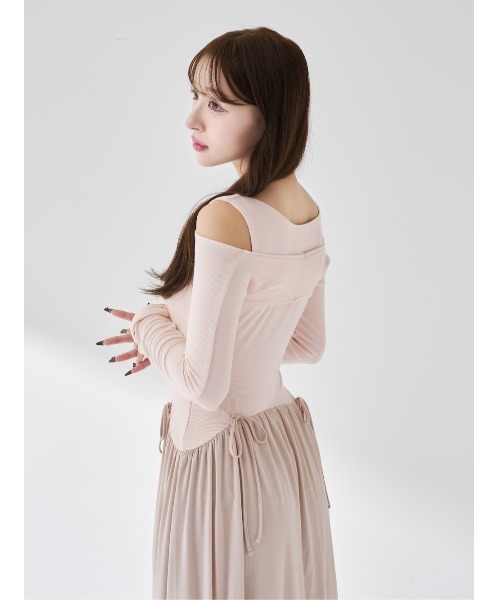 エッジデザインカットロングワンピース（ワンピース）｜Darich