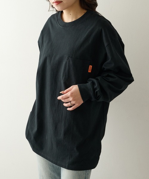UNIVERSAL OVERALL(ユニバーサルオーバーオール)の「【UNIVERSAL OVERALL】UOBACKLOGO L/S TEE U2533210-E(Tシャツ/カットソー・レディース・ブラック/チャコールグレー/ホワイト/オートミール・M/S/XL/L)」の17枚目の写真