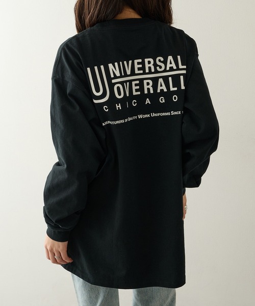 UNIVERSAL OVERALL(ユニバーサルオーバーオール)の「【UNIVERSAL OVERALL】UOBACKLOGO L/S TEE U2533210-E(Tシャツ/カットソー・レディース・ブラック/チャコールグレー/ホワイト/オートミール・M/S/XL/L)」の20枚目の写真