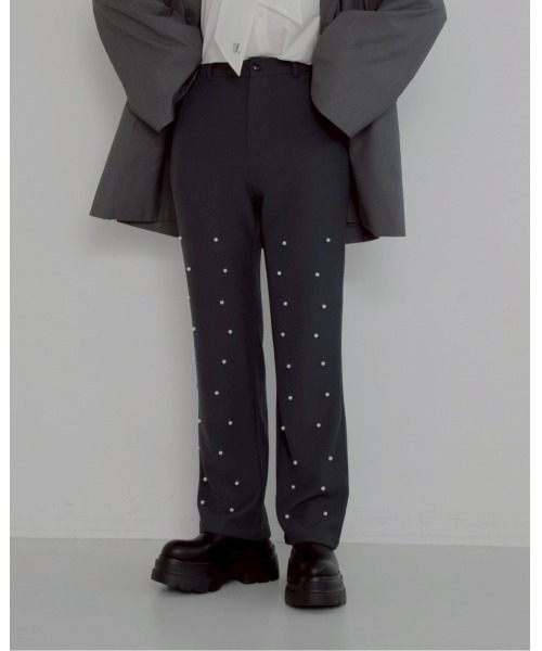 JUMELLE（ジュメロ）の「【洗濯可】pearl straight slacks（スラックス・レディース・グレー/ピンク・SMALL）」の9枚目の写真